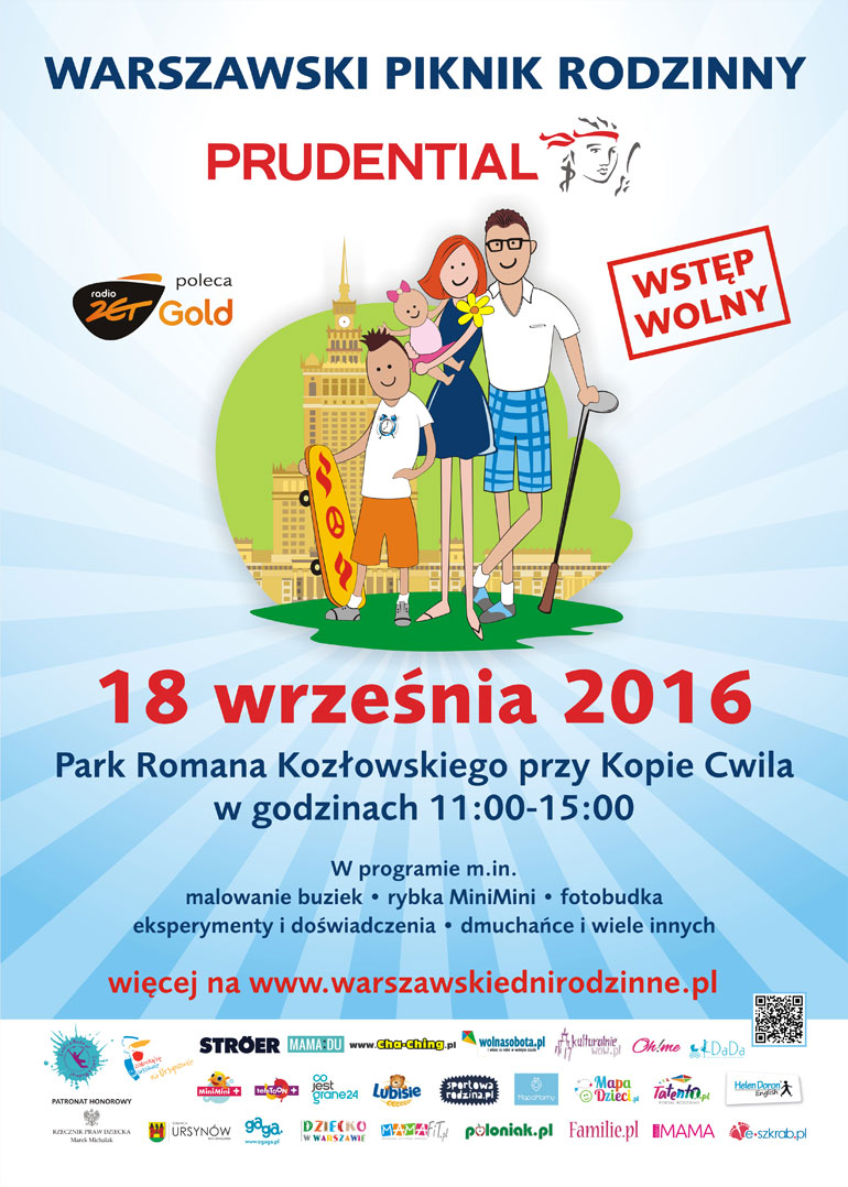 Warszawski Piknik Rodzinny Prudential 2016 plakat